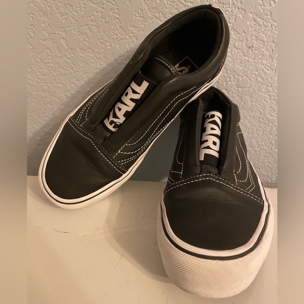 Karl Lagerfeld x Vans Shoes 4.5 Great Condition HOT item! KL Classy & RARE - Picture 2 of 8